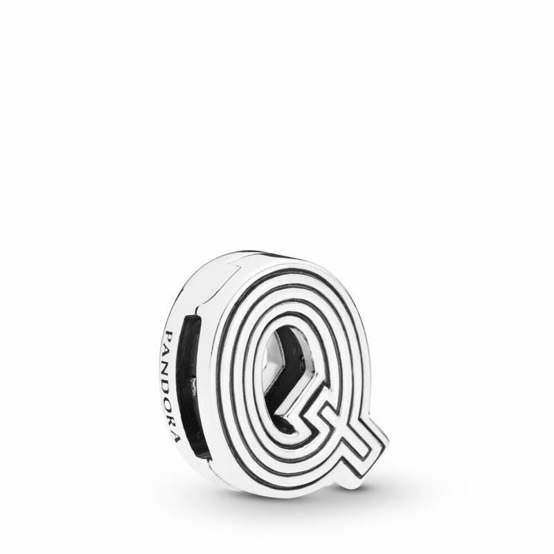 Pandora Reflexions™ Letter Q Clip Charm Outlet NZ, Sterling Silver (351492-OFI)